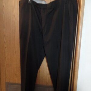 Michael Kors Men's Black Flat Front Straight Leg Dress Slacks/Pants Size 42X32